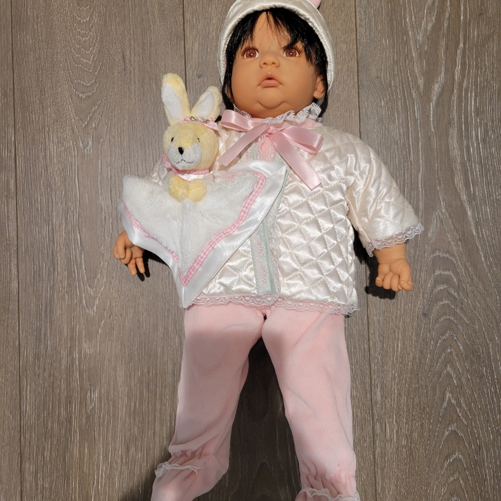 Zapf Creation Lifelike Babydoll With Baby Bunny. #146